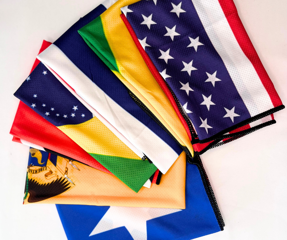 Toallas de gimnasio de secado rápido con banderas de países