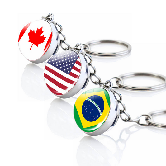 All Nation Flag - Glass Ball keychains