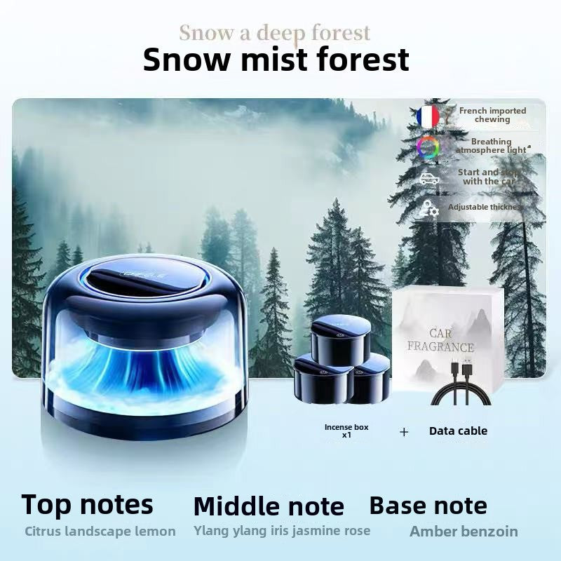 Luxury Brand Car Electric Diffuser – Snow Mist Forest Edition with Long-Lasting Aromatherapy