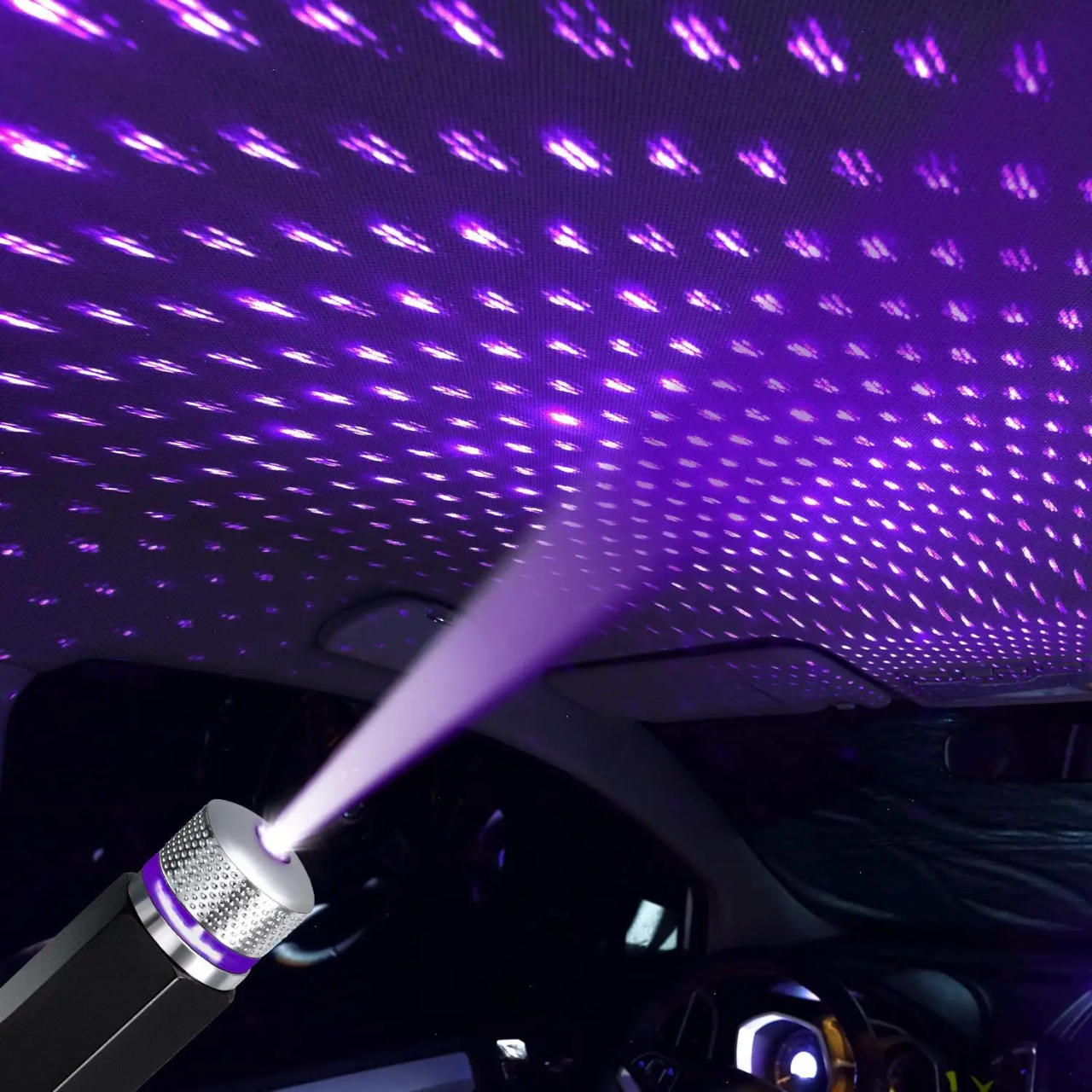 LED Roof Atmosphere Star Projector Light — USB Ambient Night Light for Cars & Home