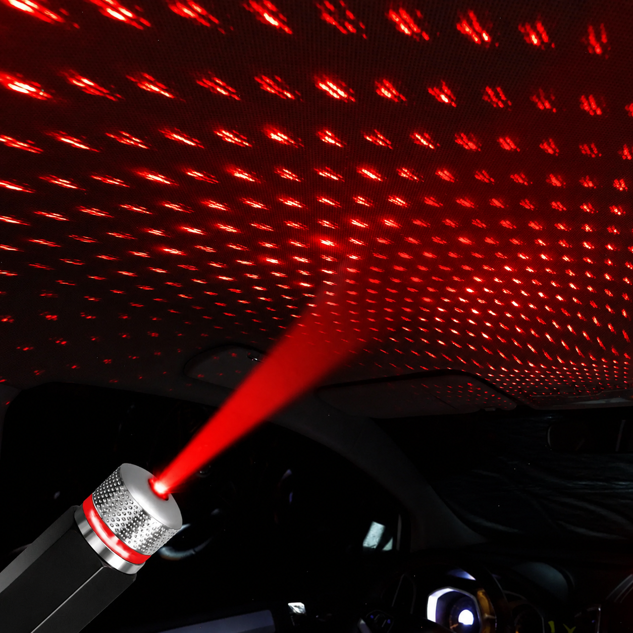 LED Roof Atmosphere Star Projector Light — USB Ambient Night Light for Cars & Home