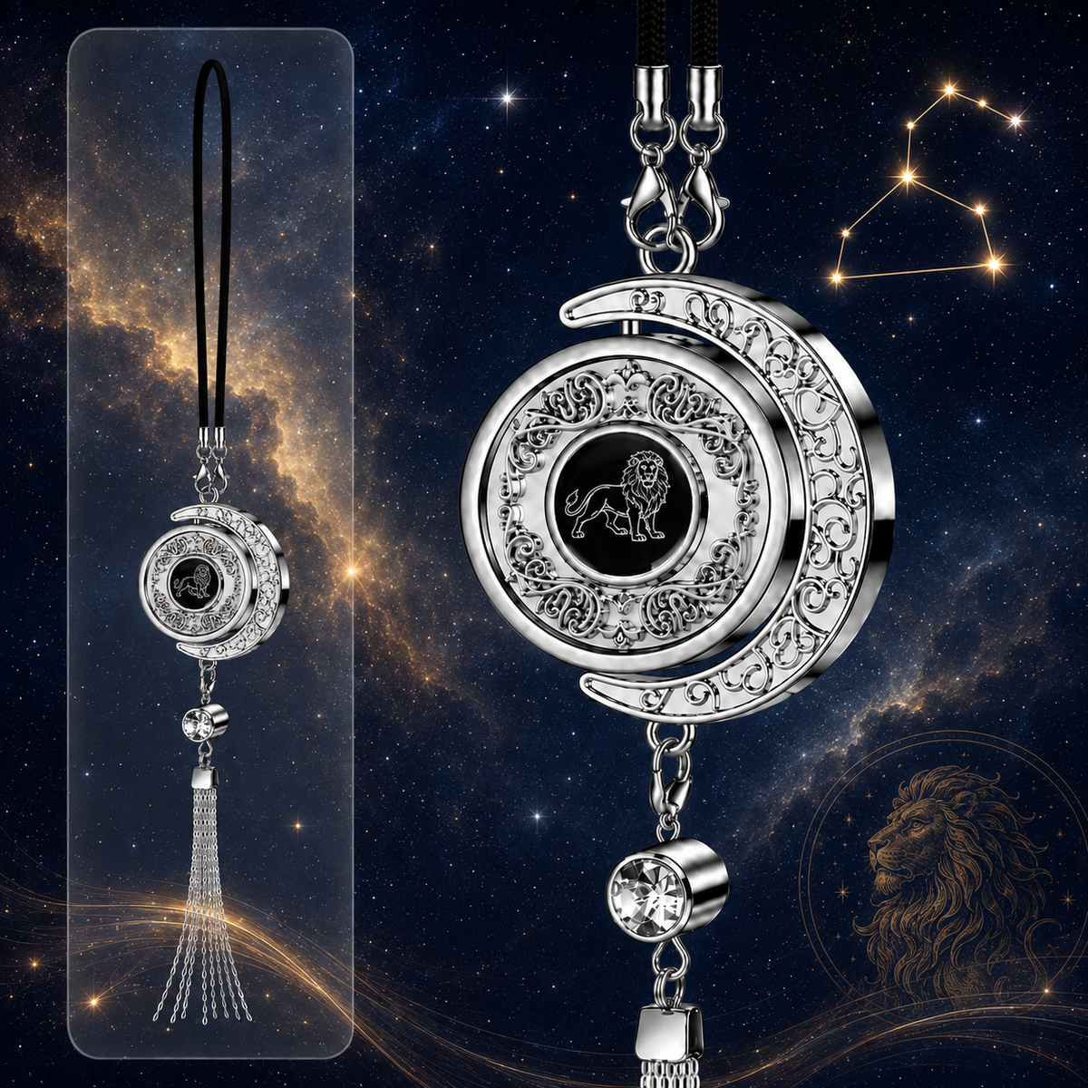 Moon & Zodiac Car Diffuser Pendant