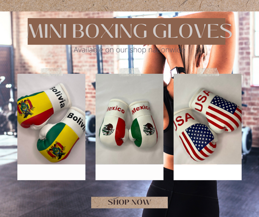 Country Flags Hanging Mini Boxing Gloves