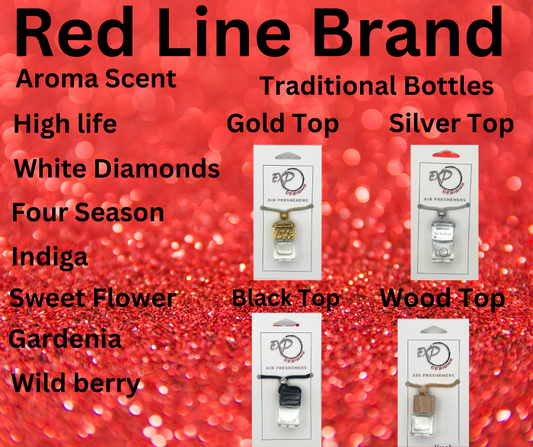 Red Line Brand Scent - Traditional Square Bottle Diffusers