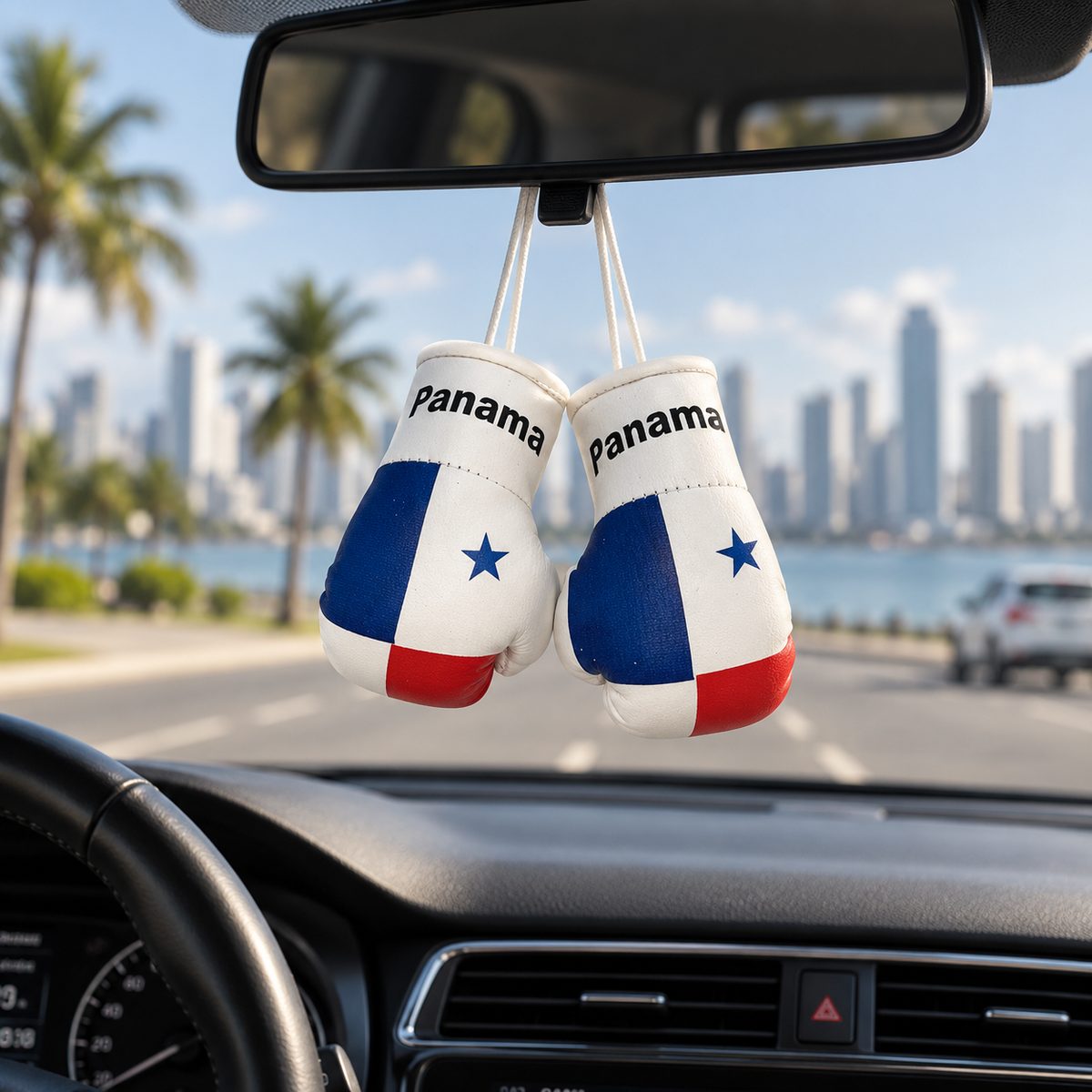 Mini Boxing Gloves Car Mirror Charm — Country Flag Edition