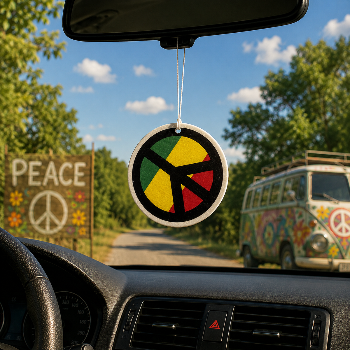 Peace Sign Car Air Freshener