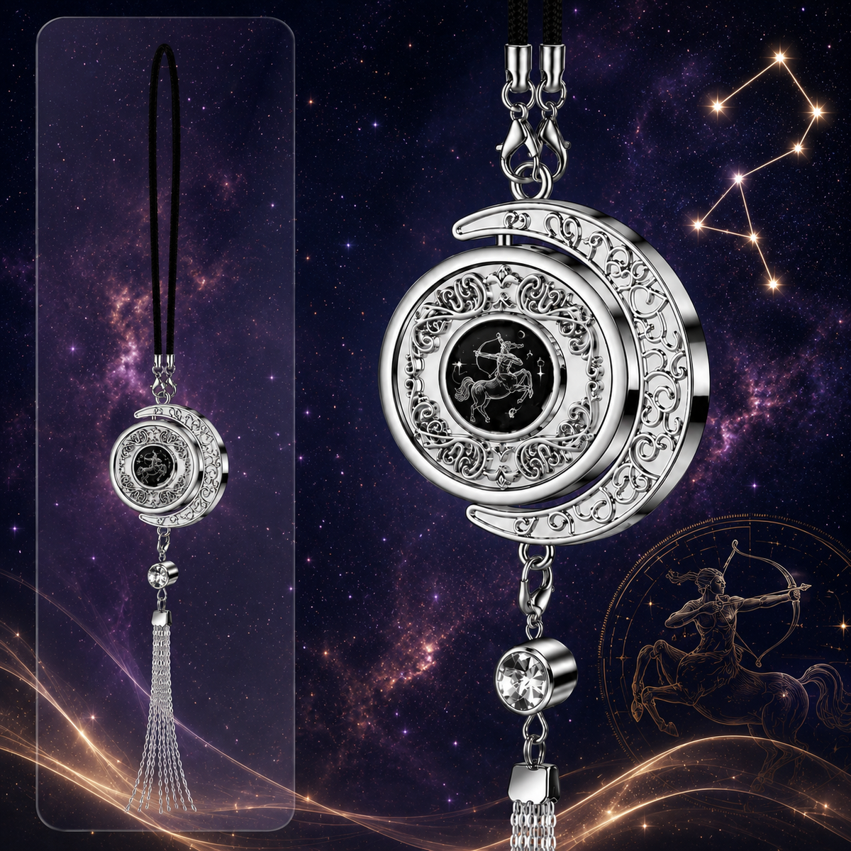 Moon & Zodiac Car Diffuser Pendant