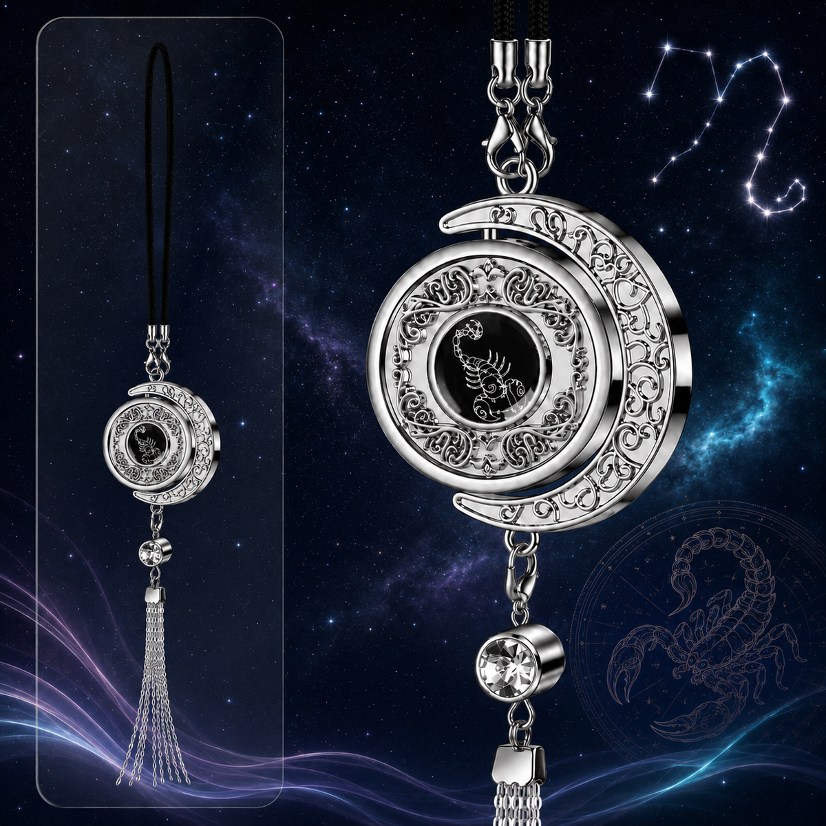 Moon & Zodiac Car Diffuser Pendant