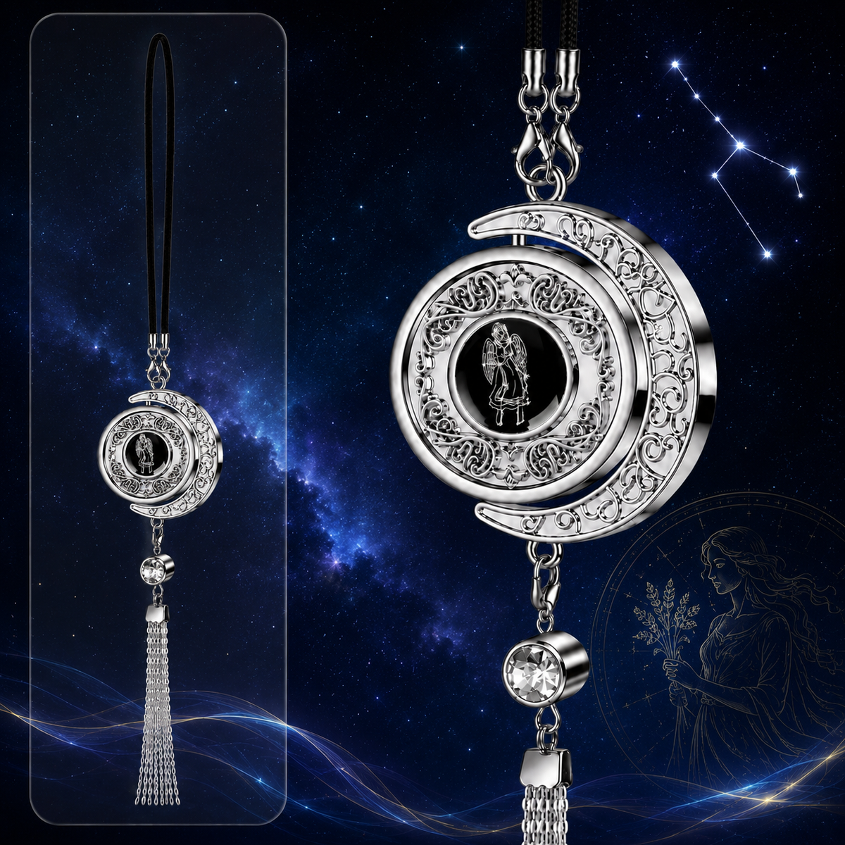 Moon & Zodiac Car Diffuser Pendant