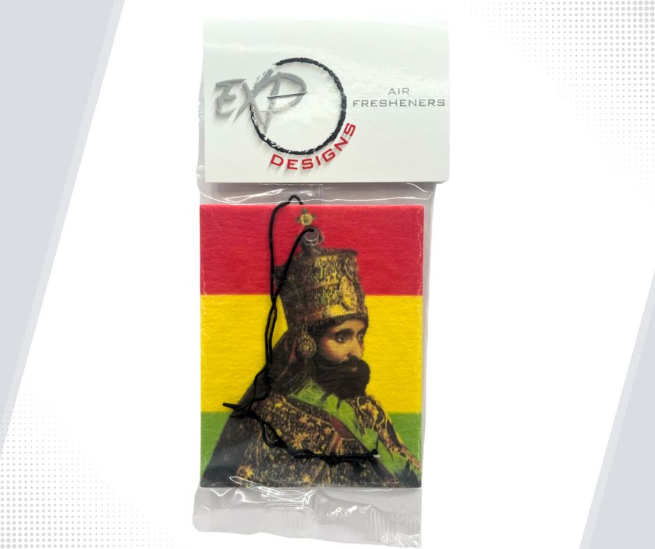 Emperor Selassie Rasta Fari Flag Car Air Freshener