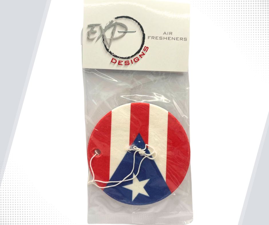 Puerto Rico Round Flag Freshener