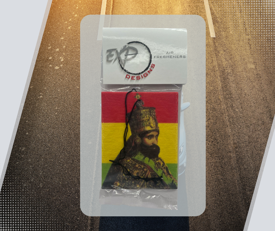 Emperor Selassie Rasta Fari Flag Car Air Freshener