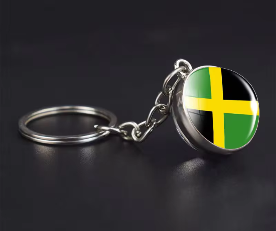 Country Flag Glass Ball keychains