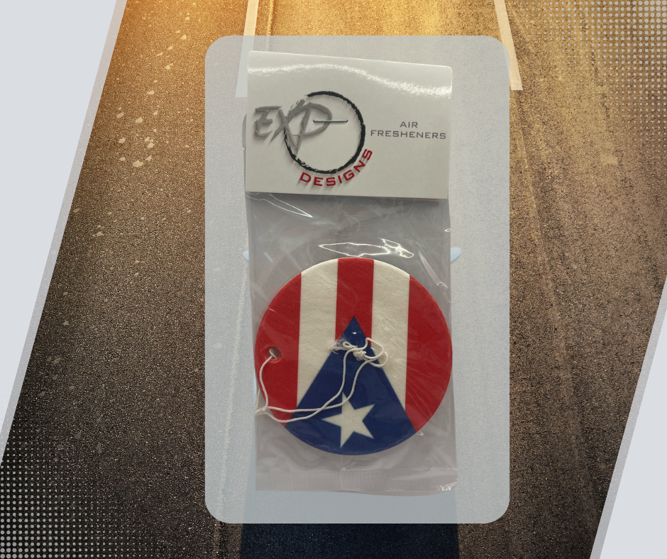 Puerto Rico Round Flag Freshener