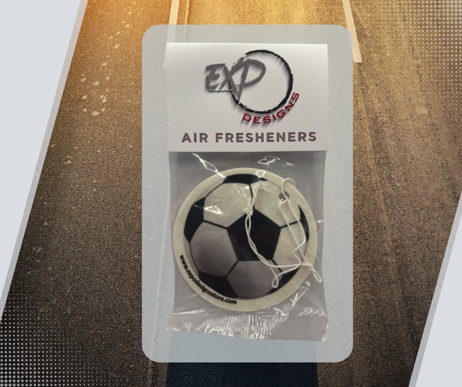 Ambientador para coche con forma de balón de fútbol